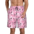 thumbnail image 1 of Sikiie Cartoon Poodle Dog Print Men's Beach Shorts, High Elastic Quick-drying Shorts - with Drawstring and Slip Pockets, Suitable for Beach, Sports, Vacation-Medium, 1 of 6