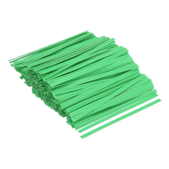 Uxcell Twist Ties 3.5" Paper Closure Tie for Party Bags Crafts Green 500 Pack