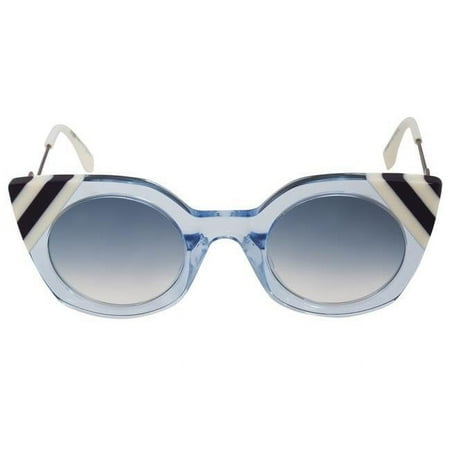 Fendi FENDI-SUNG-FF0240S-MVU-DB-47 47-26-140 mm Waves Butterfly Sunglasses, Light Blue