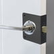 thumbnail image 5 of Placa de refuerzo para puerta Uxcell para puerta de 1-3/8" de grosor y cerradura de pomo de tamaño 4-1/2"; 4-1/2" negra, 5 of 6