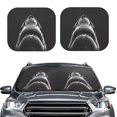 thumbnail image 2 of Haiem Black And White Shark Car Windshield Sun Shade (2 Pieces) Foldable Windshield Sun Shade Car Accessories for Truck SUV Pickup-Large, 2 of 7
