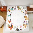 thumbnail image 5 of Manfei Cartoon Dog 4-Piece Full Size Sheets for Teens Kids Children,Kawaii Flower Animal Bed Sheets,Cute Pets Lightweight Sheet Sets,Ultra Soft Home Decor, 5 of 7
