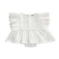 thumbnail image 1 of EIMELI Newborn Summer Jacquard Jumpsuit  Baby Girls Flower Pattern Round Neck Fly Sleeve Playsuit, 1 of 6
