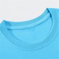 thumbnail image 7 of BLTIBY 2025 Girls Boys Summer Short Sleeve Top Child Kid Round Neck Printed Cotton Shirts Infant Toddler Fashion Casual Loose Pullover Blouse Light Blue 4-6 Years, 7 of 7