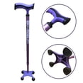 thumbnail image 1 of Baston 4 apoyos de aluminio Ajustable Eko-Mobility Ultraligero morado, 1 of 10
