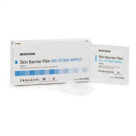 Skin Barrier Wipe McKesson Individual Packet 2 - 2/5 X 2 - 2/5 Inch Sterile