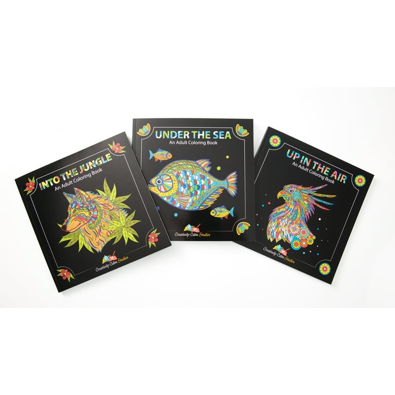 Bazic Adult Coloring Book Set Single Sided 3 Books - Northland Wholesale