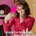 thumbnail image 6 of Compatible with iPhone 14 Pro Max Case 6.7, Slim Liquid Silicone 3 Layers Full Covered Soft Gel Rubber Phone Case Protective Cover with Microfiber Lining 6.7 inch-Hot Pink, 6 of 13