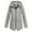Grey_1, variant on Godom Casual Hoodie Raincoat for Women Lightweight Slim Fit Drawstring Outerwear Outdoor Travel Waterproof Windbreaker Plus Size Windproof Jacket