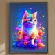 thumbnail image 1 of Cuadros Decorativos Kit de gato de pintura de diamante de taladro redondo completo DIY 5D artesanía de decoración del hogar (A7283) Wdftyju embutido en tela, 1 of 1