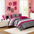 thumbnail image 5 of Gracie Mills 4-Piece Zebra Striped Comforter Set Black White Pink GRACE-6083, 5 of 5