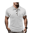 thumbnail image 1 of Camisetas de Corta para Hombre, Informales, Absorbentes de Humedad, de Golf, Ajustadas, Básicas, con Bolsillo. XXXL, 1 of 7