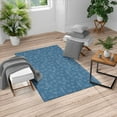 thumbnail image 1 of Mushroom Turkish Area Rug, Pattern with Different Mushrooms Doodle Monochrome Display Organic Garden, Soft Carpet for Living Room Decor with Distressed Look, 5.2' X 7.6', Blue Grey, by Ambesonne, 1 of 4