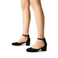 thumbnail image 6 of DREAM PAIRS Women's Round Toe Block Heel Pumps Dress Shoes Adjustable Ankle Strap D'Orsay Low Heels for Work Wedding Party Wide Width, 6 of 7