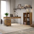 thumbnail image 2 of Bureau 60W avec Organisateur et Armoire en Pin Doré, 2 of 7