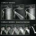 thumbnail image 5 of Veken Wide Brushed Nickel Rain Shower Head with Handheld, High Pressure Rainfall Showerhead Combo with Arm for Bathroom Accessories, Home Decor, Detachable Dual Shower with Multi Modes Handheld Spray, 5 of 9