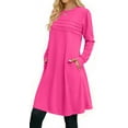 thumbnail image 5 of Fantaslook Pleated Long Sleeve Dresses for Women Fashion Fall Dresses Casual Dress with Pockets, 5 of 8