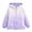 Purple, variant on Big Girls Double-Sided Fleece Lined Windbreaker Coat, Thick Warm Outerwear for Fall Winter Medium Kids Loose Fashion Long Hoodless Jacket Pink 9-10 Years
