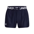 thumbnail image 1 of Pantalones cortos Under Armour Play Up Solid XL para niñas, color azul marino y blanco, 1 of 1