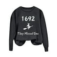 thumbnail image 5 of 1692 They Missed One Sweatshirt Halloween Sweatshirts For Women Witch Print Oversized Pullover Tops Casual Long Sleeve Crewneck Sweatshirt, 5 of 5