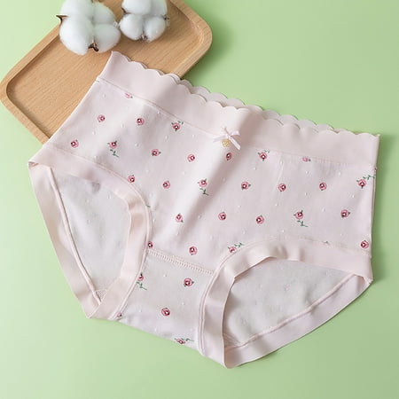 Womens Underwear Women Cotton Underwear High Waist Stretch Briefs Soft Underpants Ladies Full Cover Underwear Panties Plus Size Womens Underwear L