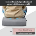thumbnail image 4 of Extra Thick Chair Cushions,Office Chair Booster Seat Cushion to Raise Seat Height for Pain Relief,18 x 16 x 6 inch Non Slip Memory Foam Thick Cushion with Carry Handle（Grey）, 4 of 13