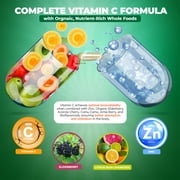 MoxyVites Liposomal Vitamin C 1500mg with Zinc and Elderberry, for Immune Support, Vegan, Gluten-Free, 180 Capsules