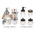thumbnail image 4 of Inteprter 4 unids/set de dispensador de baño, hogar, dormitorio, baño, soporte para cepillo de dientes, a mano, Gel de ducha, organizador de Organizadores de utensilios de cocina Plata Inteprter HA067866-01, 4 of 6