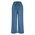 thumbnail image 4 of Pincandy Women's Casual Wide Leg Pants - Loose Fit with Tie Waist & Pockets, Comfortable & Stylish for Everyday Wear & Relaxed Outfits, 4 of 7