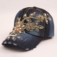 thumbnail image 2 of Vintage Washed Denim Baseball Cap Adjustable Casual Dad Hat, 2 of 3
