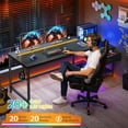 thumbnail image 4 of DurayLoly 56 Inch Gaming Desk with Drawers and Shelf,Reversible Computer Desk with LED Lights and Power Outlets,Study Table with Hooks for Headphone,Bags,Black Desk Work Desk for Bedroom,Dorm, 4 of 9