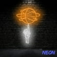 thumbnail image 3 of Handmadetneonsign Basketbball Neon Sign, Basketball Spinning On Skeleton Hand Wall Art Decor, Basketball Player Gift 79195, 3 of 5