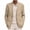 Khaki, variant on Men's 1-Button Long-Sleeve Blazer Casual Notched Lapel Autumn Jackets