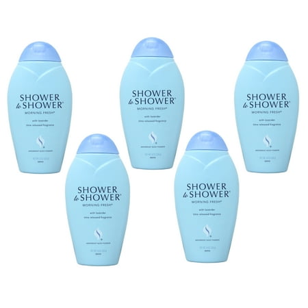 5 Pack - Shower To Shower Absorbent Body Powder Morning Fresh 8 oz Each