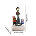 thumbnail image 3 of PRETXORVE Christmas Decorations, Christmas Decor, Luminous Resin Decorations Small House Snowman Lamp Post Decorations, 3 of 7
