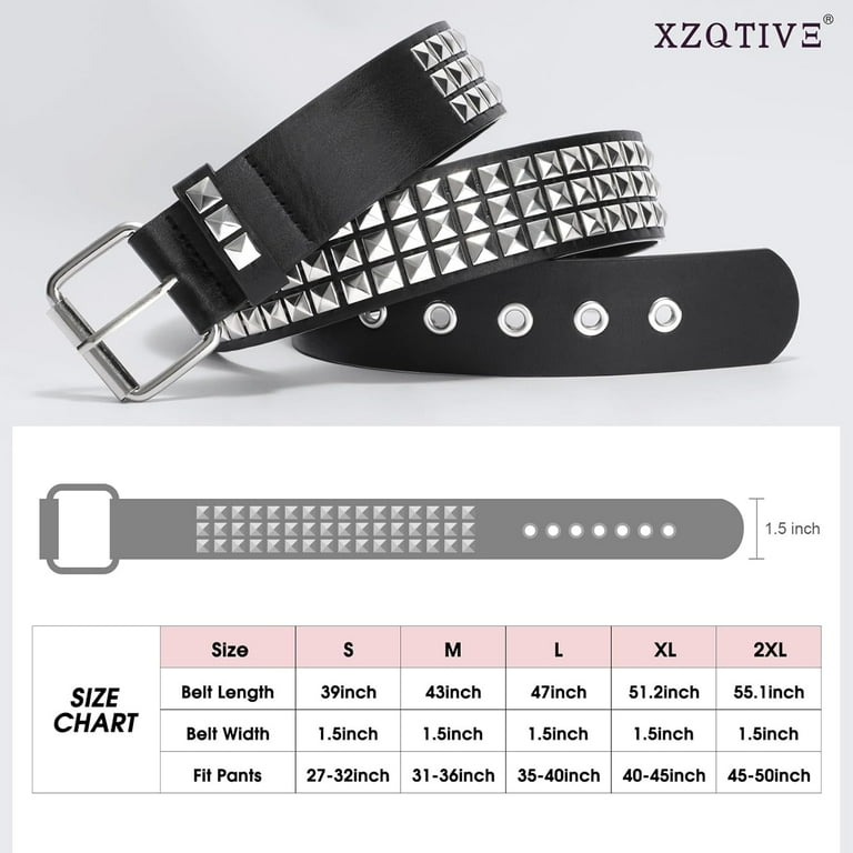 XIATIAN Studded Belt Metal Punk Rock Rivet Belts for Women XIATIAN Studded Belt Metal Punk Rock Rivet Belts for Women