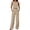 Beige, variant on PBFRDSJ Cotton Linen Sets for Women Cropped Tank Top Wide Leg Pant Set Beach Vacation Summer Spring Casual Outfit with Pockets