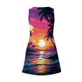 thumbnail image 4 of Beach Dress for Women Women's Casual Summer Tank Dresses With Pockets Hawaiian Print V-Neck Sleeveless Dresses, 4 of 5