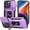 Purple, variant on TYJKeJi Case with Holder Stander Kickstand Drop Resistant Shockproof Case For iPhone 15 Pro Max