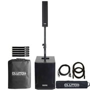 Clutch VA-3SP VersAcoustic Powered Bluetooth PA Speaker System with Subwoofer Cover & Carry Bag Package