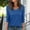 *Dark Blue, variant on ClodeEU Women's 3/4 Sleeve Crewneck T-Shirt,Summer Casual Fit Tunic Pocket Tee Green,Womens Plus M