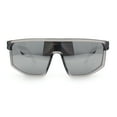 thumbnail image 5 of Bold Color Mirror Shield Sport Plastic Wrap Curved Sunglasses Slate - Silver Mirror, 5 of 8