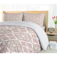 thumbnail image 5 of Ambesonne Pastel Duvet Cover Sets, Geometrical, 2-King, Beige Pink White, 5 of 7