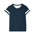 thumbnail image 7 of Cethrio Kids Boys T Shirts, Loose Fit Athletic Summer Short Sleeve Tops Navy Size 5-6 T, 7 of 7