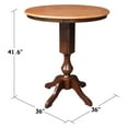 thumbnail image 5 of International Concepts 36" Round Pedestal Bar Table in Cinnamon, 5 of 6