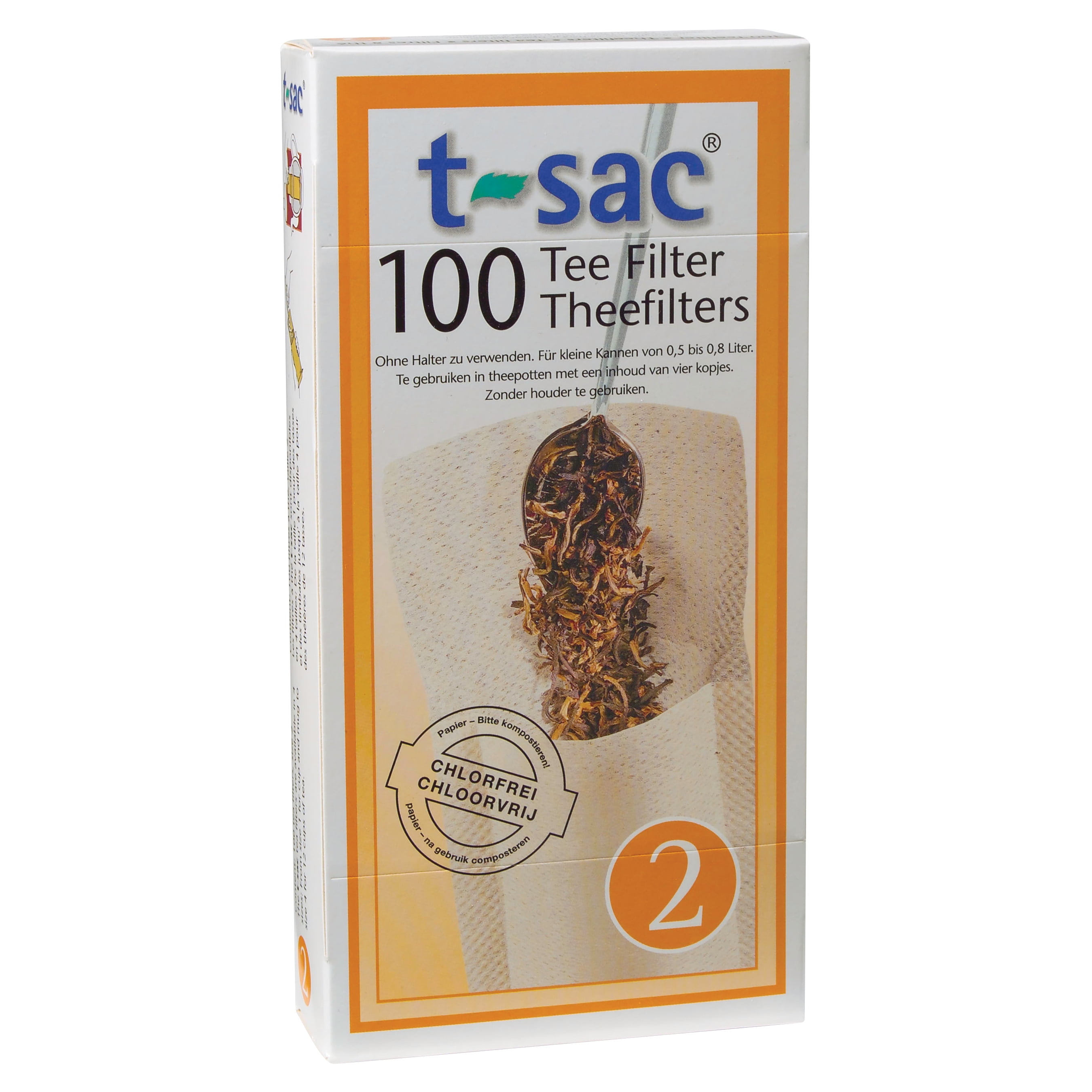 TSac Loose Tea Filter 2 Bag, Set of 100