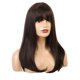 thumbnail image 2 of Peluca llena de pelo rgo sintético natural con flequillo mrón Zulema peluca larga recta para mujer, 2 of 8