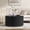 Black, variant on IFMUST 33" Modern Round Fluted Coffee Table with Storage, Large Hidden Drawer & Push-to-Open Design