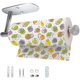 thumbnail image 1 of Portarrollos de cocina para debajo del gabinete, autoadhesivo o perforado, soporte para toallas de cocina, soporte para toallas de papel para baño y cocina, plateado, 1 of 5