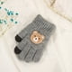 thumbnail image 1 of Guantes para niños, cálidos, de invierno, con forro polar, gruesos, de cinco dedos, multidedos, para niñas, de dedos completos, resistentes al frío, 1 of 6